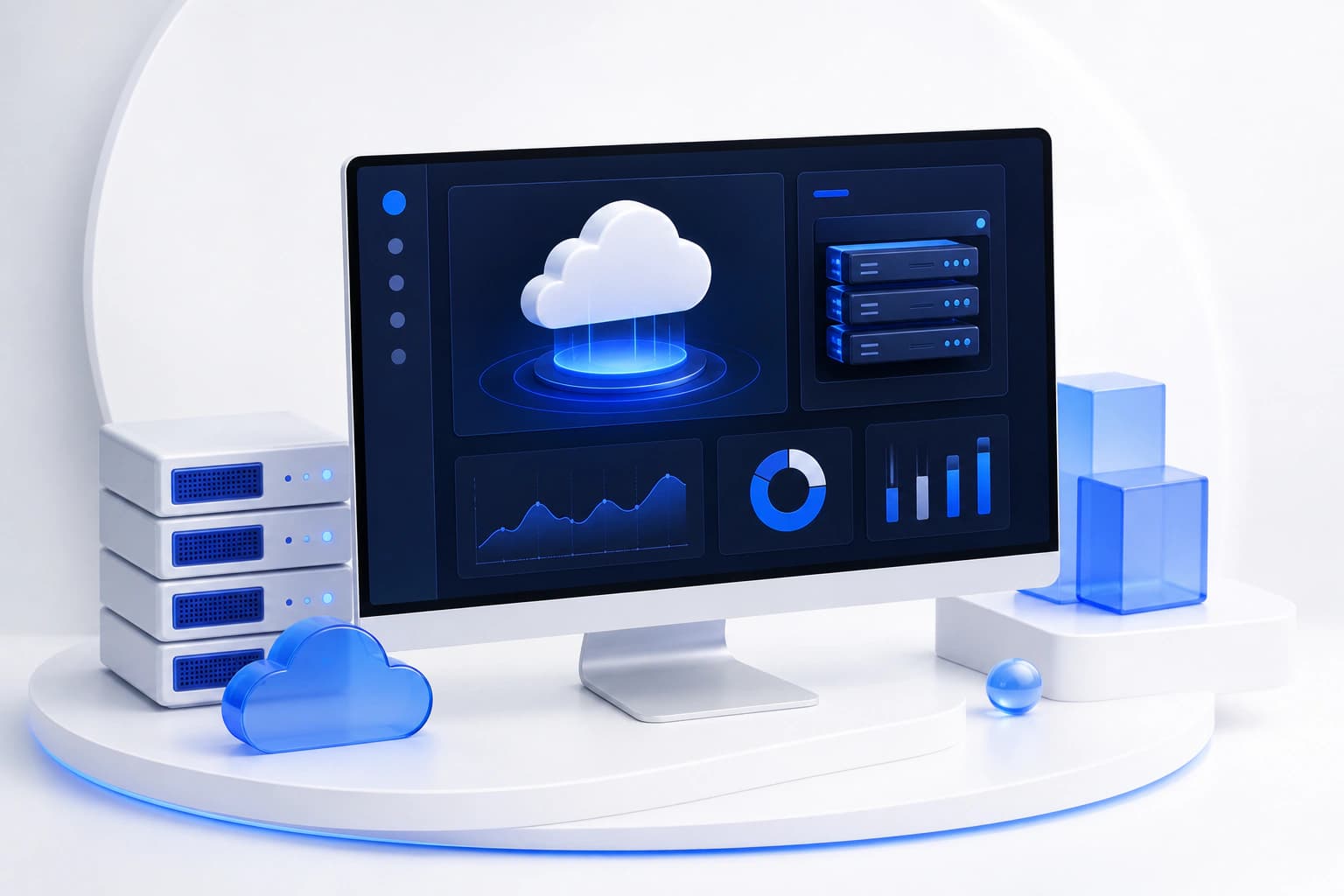 Cloud infrastructure accent — deployment and server systems